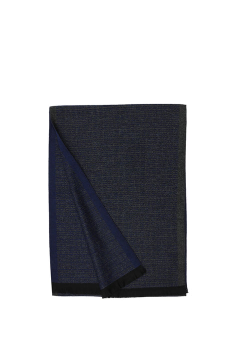 Dark Navy Patterned Scarf