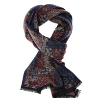 Dark Burgundy Patterned Scarf