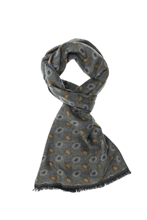 Medium Gray Patterned Scarf