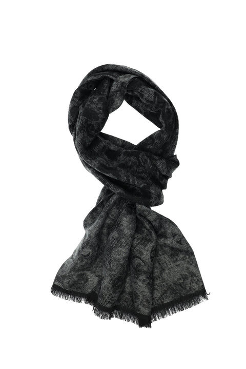 Black Patterned Scarf
