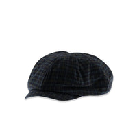 Moss Green Plaid Wool Cashmere Cap