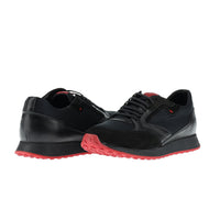 Black Leather Sneaker Shoes