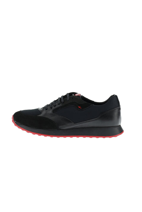 Black Leather Sneaker Shoes