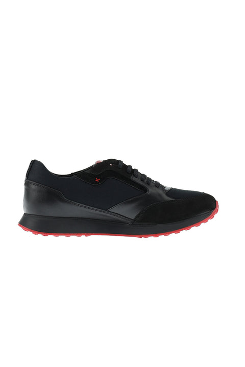 Black Leather Sneaker Shoes