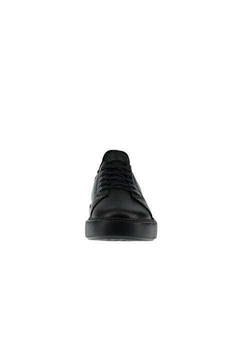 Black Leather Sneaker Shoes