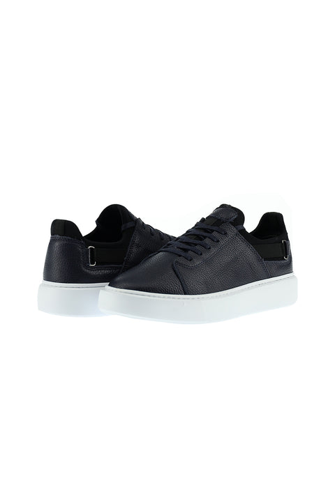 Dark Navy Leather Sneaker Shoes