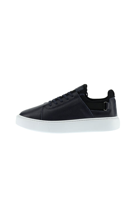Dark Navy Leather Sneaker Shoes
