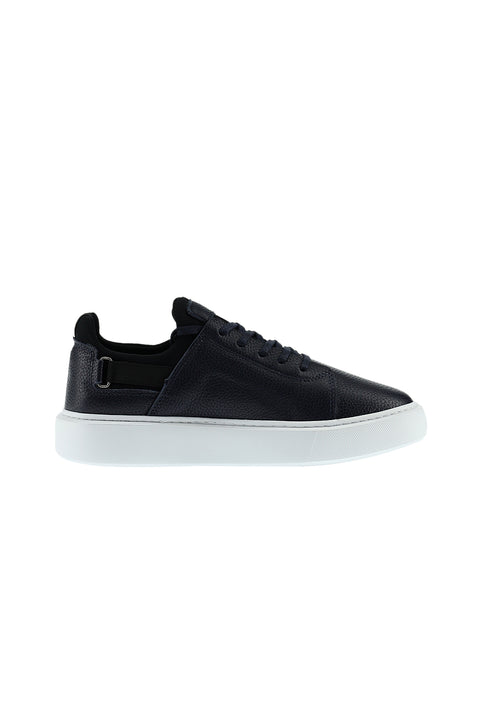 Dark Navy Leather Sneaker Shoes