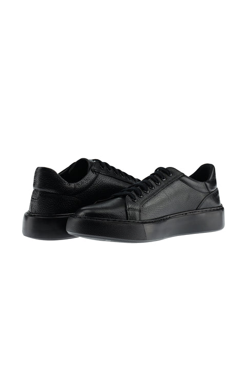 Siyah Sneaker Deri Ayakkabı