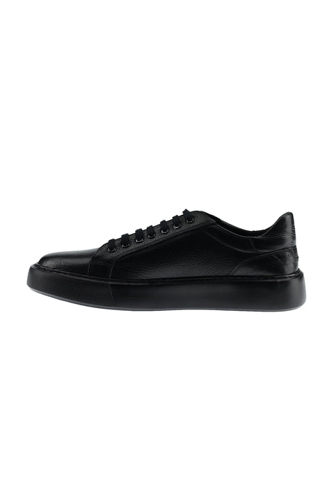 Siyah Sneaker Deri Ayakkabı