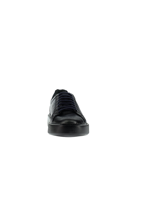 Dark Navy Leather Sneaker Shoes