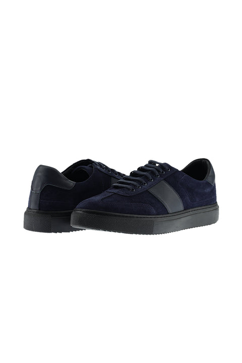 Dark Navy Leather Sneaker Shoes