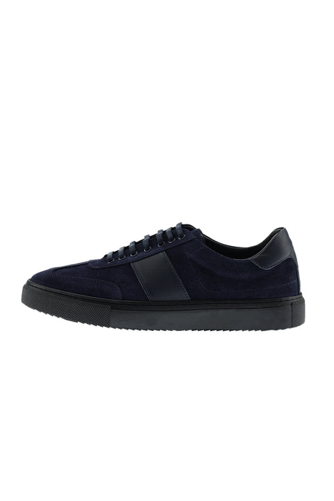 Dark Navy Leather Sneaker Shoes