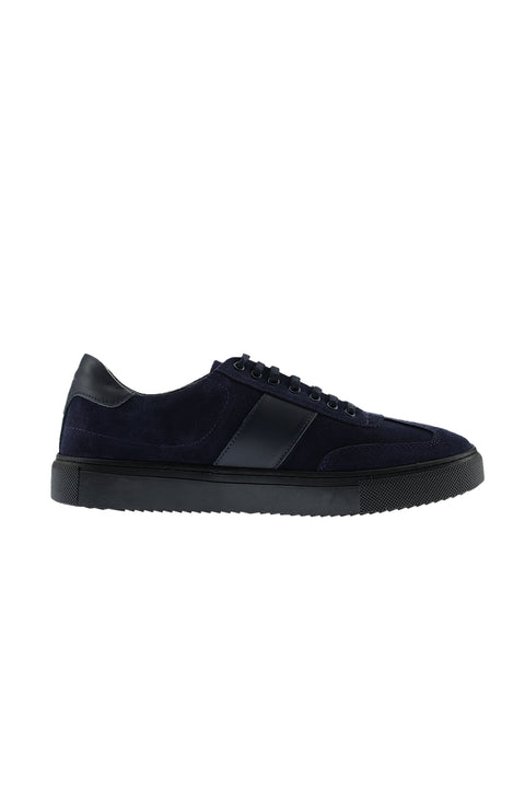 Dark Navy Leather Sneaker Shoes