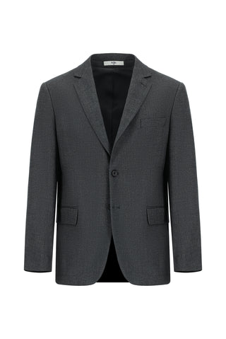  Açık Füme 4 Drop Relaxed Fit Rahat Kesim Klasik Desenli Ceket