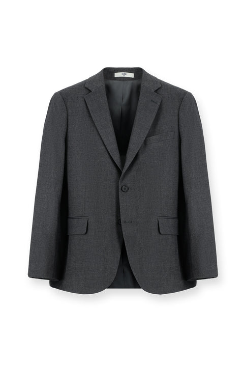 Light Gray 4-Drop Relaxed Fit Classic Patterned Jacket