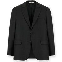 Dark Gray 4-Drop Relaxed Fit Classic Patterned Jacket