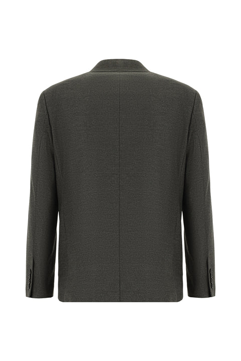 Dark Brown 4-Drop Relaxed Fit Classic Patterned Jacket