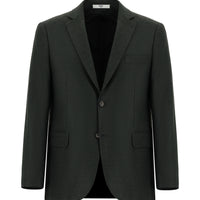 Koyu Haki 4 Drop Relaxed Fit Rahat Kesim Klasik Desenli Ceket