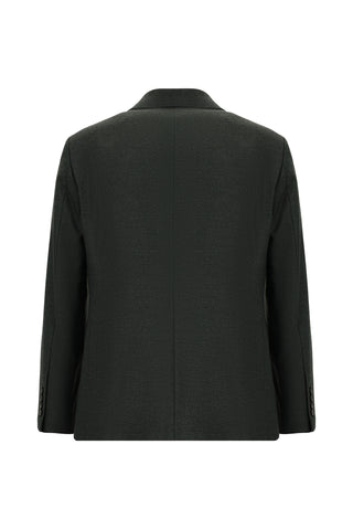 Koyu Haki 4 Drop Relaxed Fit Rahat Kesim Klasik Desenli Ceket