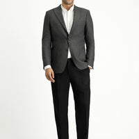 Medium Anthracite 6 Drop Regular Fit Standard Cut Patterned Lycra Sport Jacket