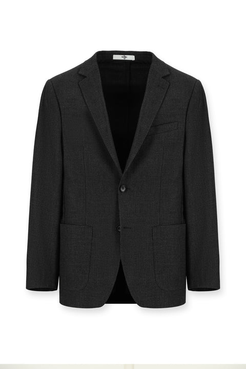 Black 7 Drop Super Slim Fit Extra Narrow Cut Patterned Sport Jacket