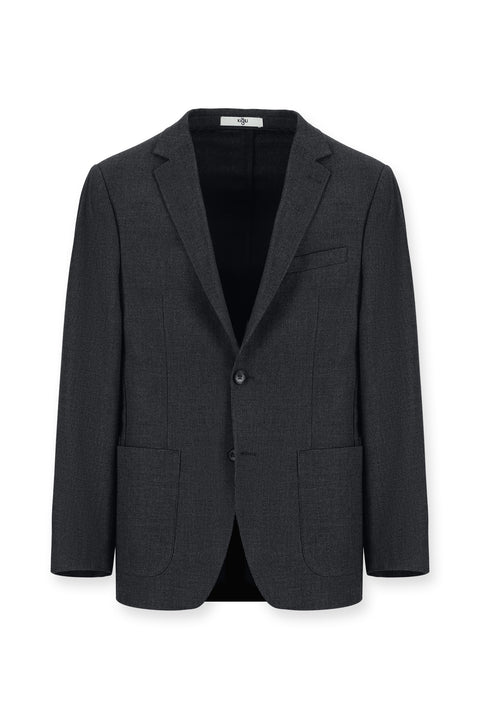 Dark Navy 7 Drop Super Slim Fit Extra Narrow Cut Patterned Sport Jacket