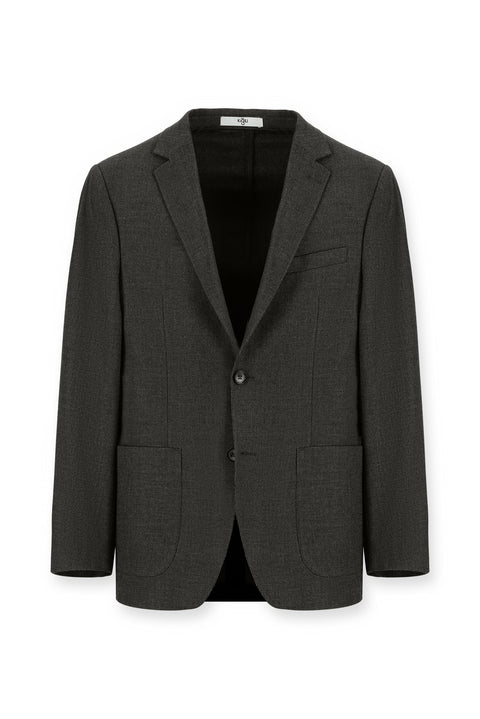 Dark Brown 7 Drop Super Slim Fit Extra Narrow Cut Patterned Sport Jacket