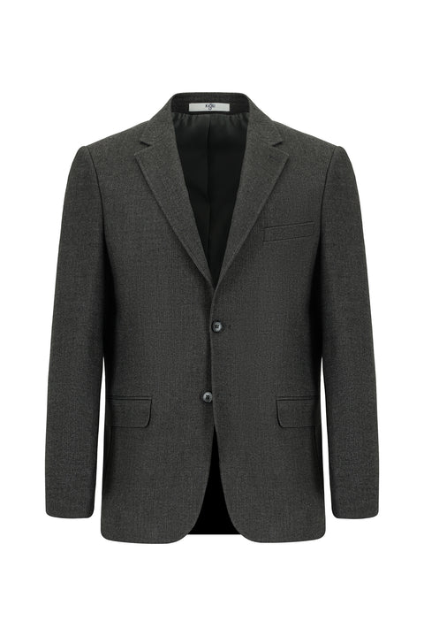 Dark Anthracite 4-Drop Relaxed Fit Classic Patterned Jacket