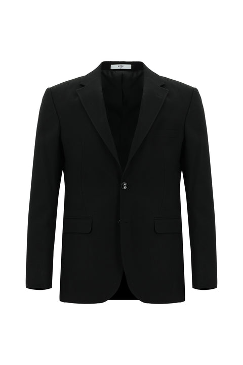 Black 7 Drop Slim Fit Patterned Classic Jacket