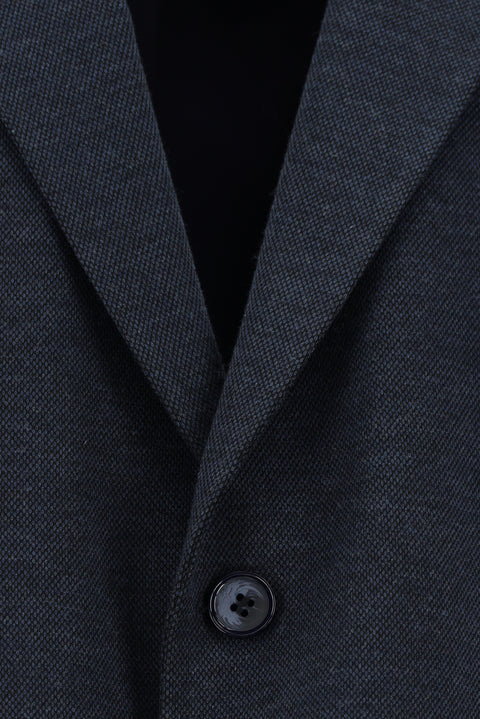 Dark Navy 4 Drop Relaxed Fit Classic Patterned Knit Jacket