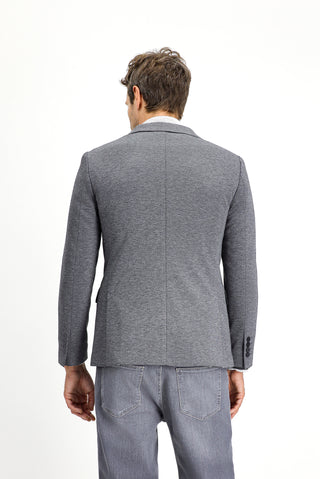 Koyu Antrasit 7 Drop Super Slim Fit Eksra Dar Kesim Klasik Desenli Örme Ceket