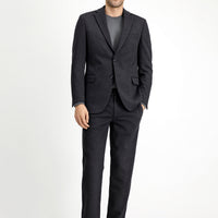 Dark Anthracite 6 Drop Regular Fit Classic Patterned Knit Jacket