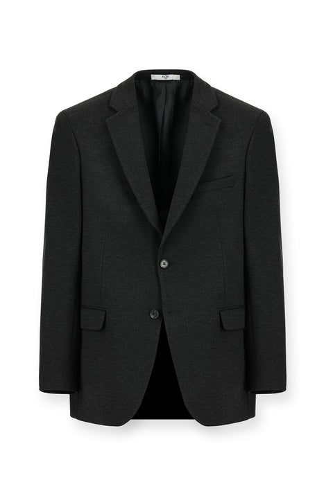 Dark Anthracite 6 Drop Regular Fit Classic Patterned Knit Jacket