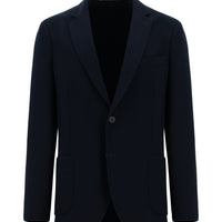 Dark Navy 4 Drop Relaxed Fit Patterned Cotton Jacket