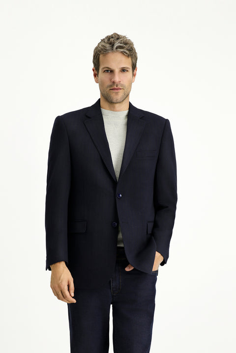 Black Navy 4 Drop Relaxed Fit Classic Striped Knit Jacket