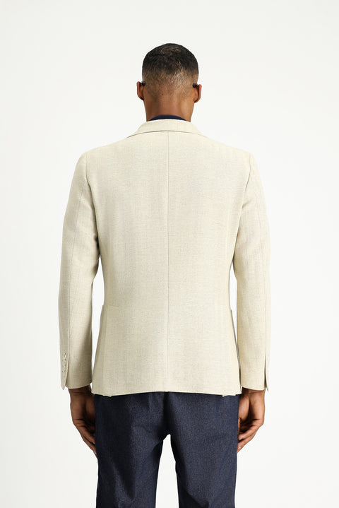 Light Beige 6 Drop Regular Fit Standard Cut Wool Patterned Sport Jacket