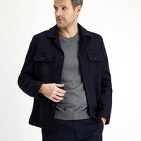 Dark Navy 6 Drop Regular Fit Standard Cut Wool Sport Jacket