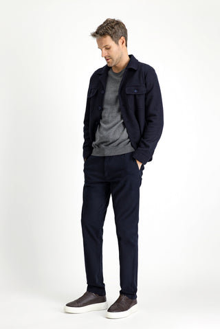  Koyu Lacivert 6 Drop Regular Fit Standart Kesim Yünlü Spor Ceket