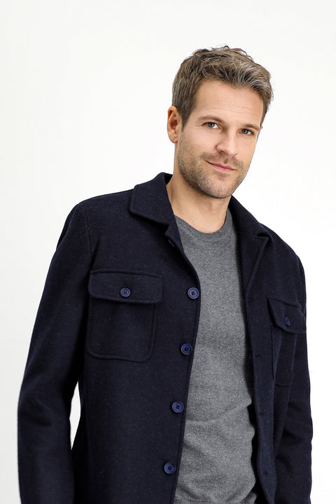 Dark Navy 6 Drop Regular Fit Standard Cut Wool Sport Jacket