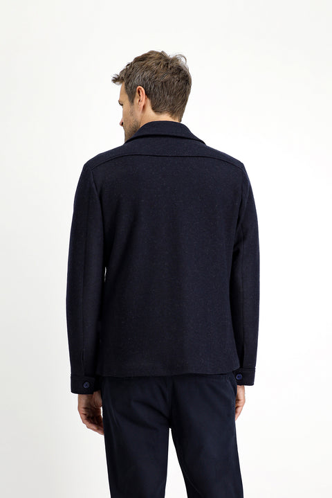 Dark Navy 6 Drop Regular Fit Standard Cut Wool Sport Jacket