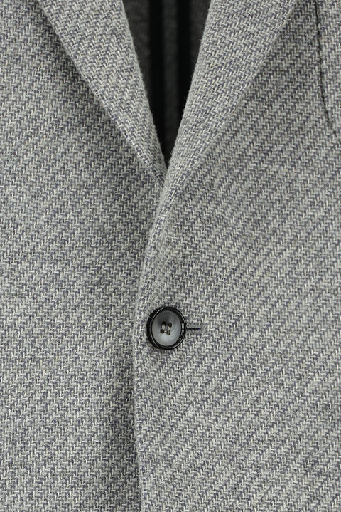 Light Grey 4 Drop Relaxed Fit Wool Sport Jacket