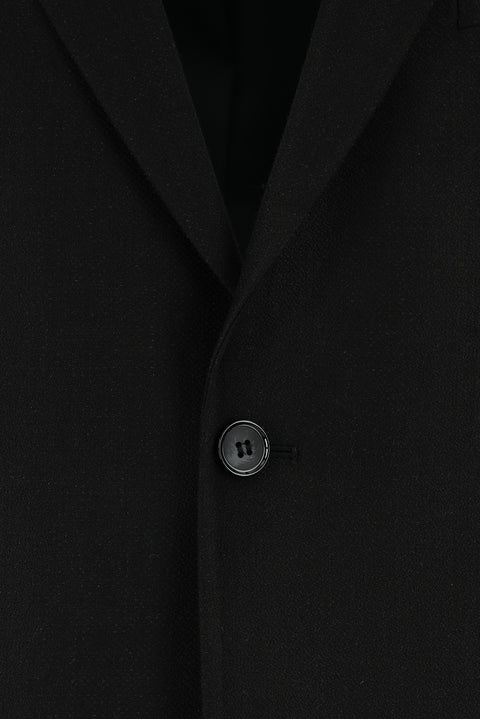 Black 4-Drop Relaxed Fit Classic Jacket