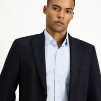 Dark Navy 7 Drop Slim Fit Classic Zip-Pocket Jacket