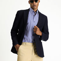 Dark Navy 7 Drop Slim Fit Patterned Sport Jacket