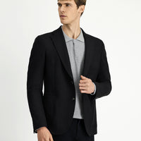Black 8 Drop Muscle Fit Long Athletic Cut Lycra Sport Jacket