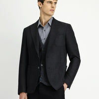 Dark Anthracite 8 Drop Muscle Fit Long Athletic Cut Lycra Sport Jacket