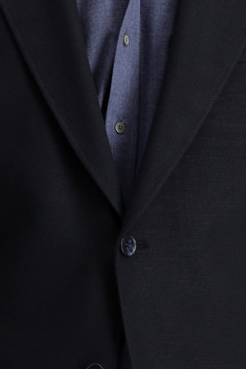 Black and Navy Blue 8 Drop Muscle Fit Long Athletic Cut Lycra Sport Jacket