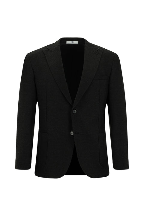 Dark Anthracite 8 Drop Muscle Fit Long Athletic Cut Lycra Sport Jacket