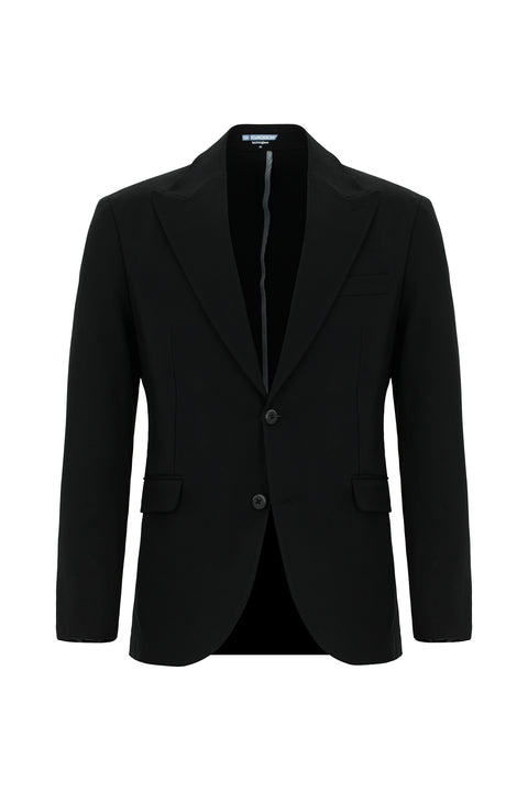 Black Techno-Line 7 Drop Slim Fit Stretch Sport Knit Jacket